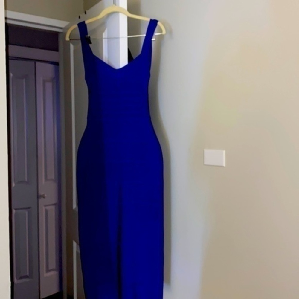 Bandage Royal  S Blue Dress NWOT bought in NYC soho store